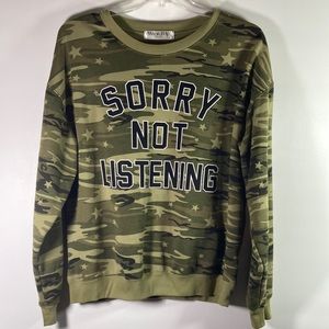 Camouflage Men Fleeced Lined Sweatshirt Size XL